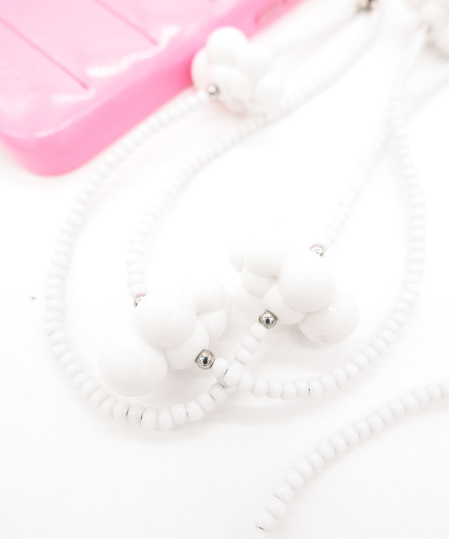 cloud long phone strap/携帯ストラップ/スマホ (ホワイト)