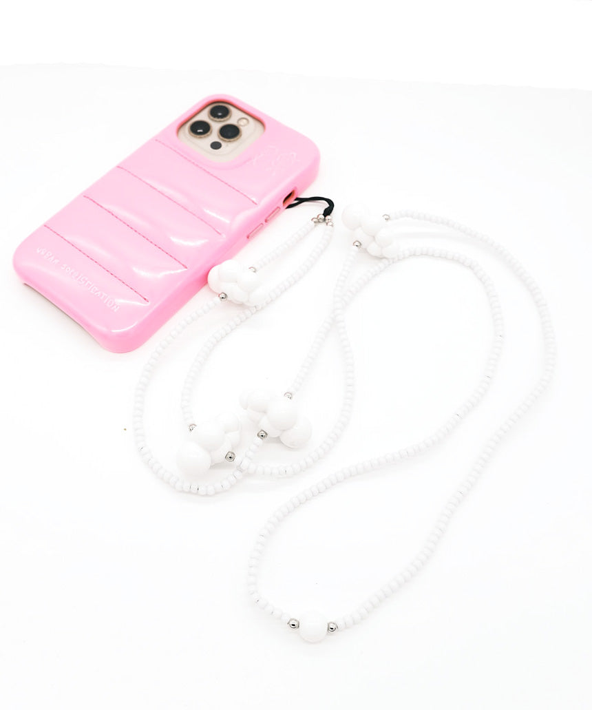 cloud long phone strap/携帯ストラップ/スマホ (ホワイト)