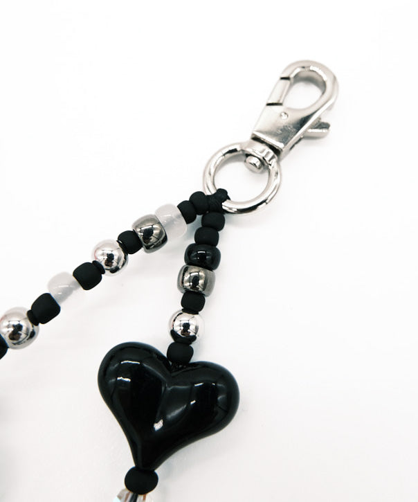 pink hurt keychain (ブラック)