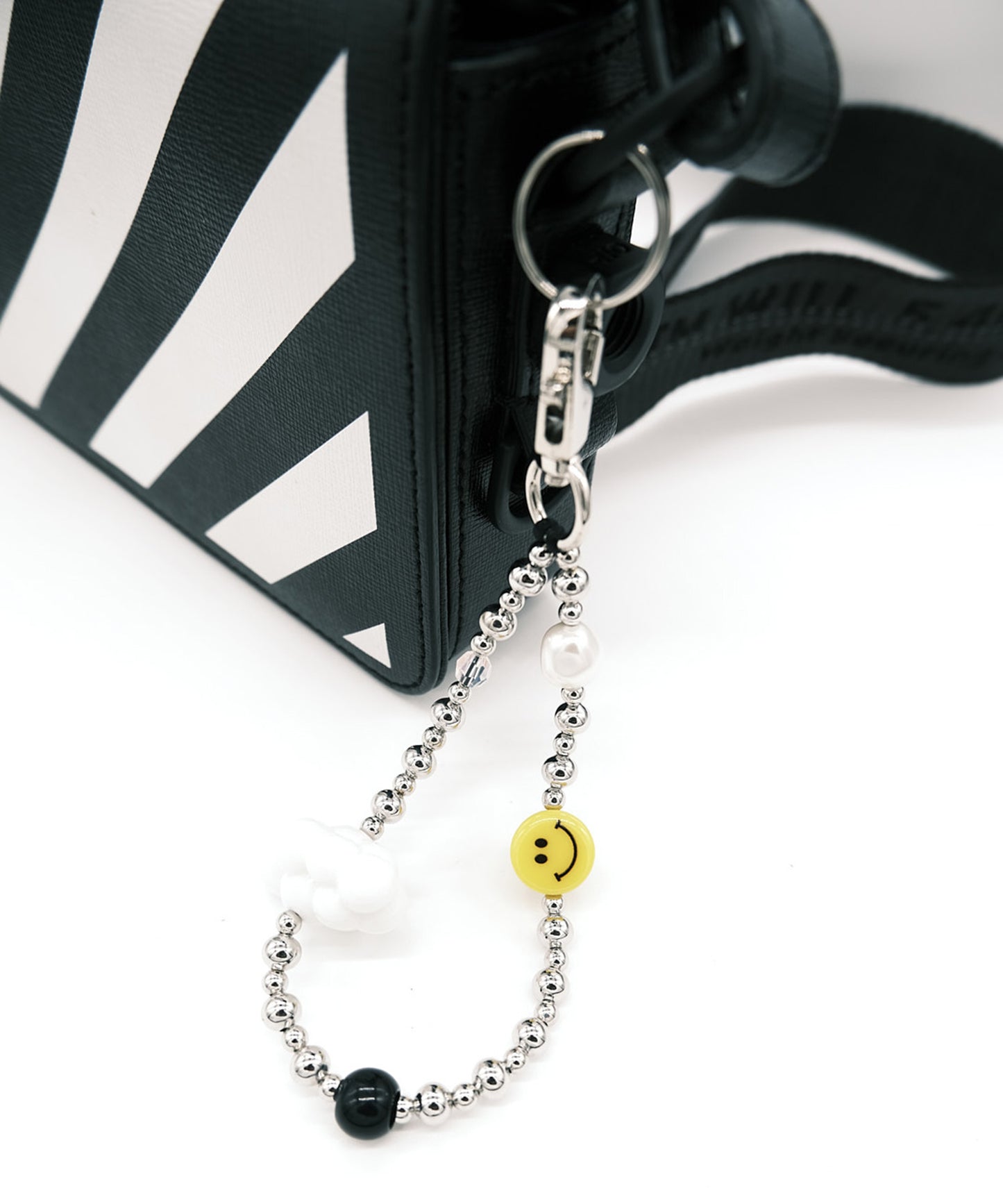 Smile keychain (ブラックxイエロー)