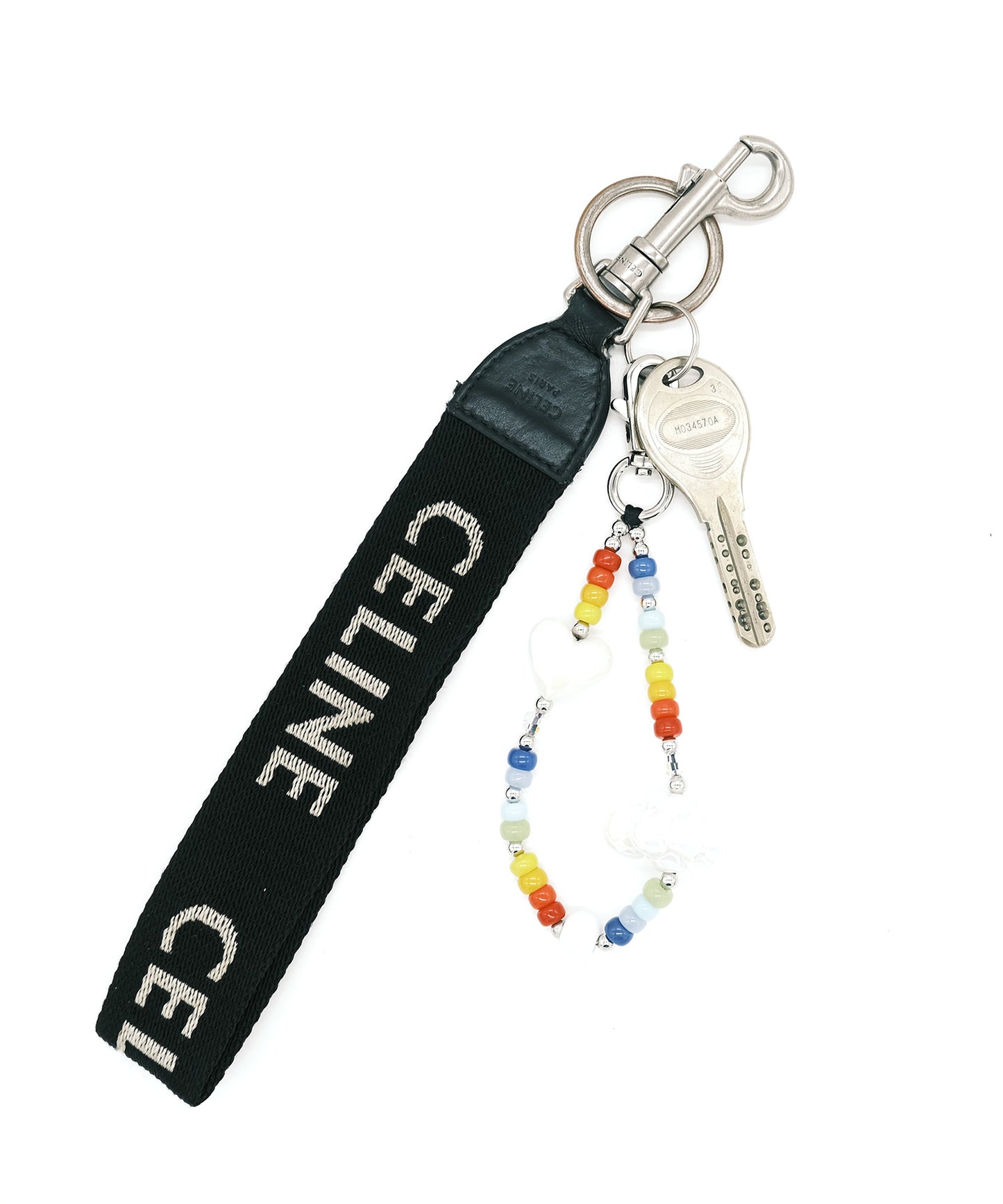 white hurt keychain